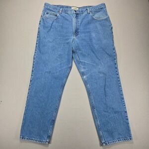 LL‎ Bean Classic Fit 100% Cotton Blue Denim Jeans Men's 40x30
